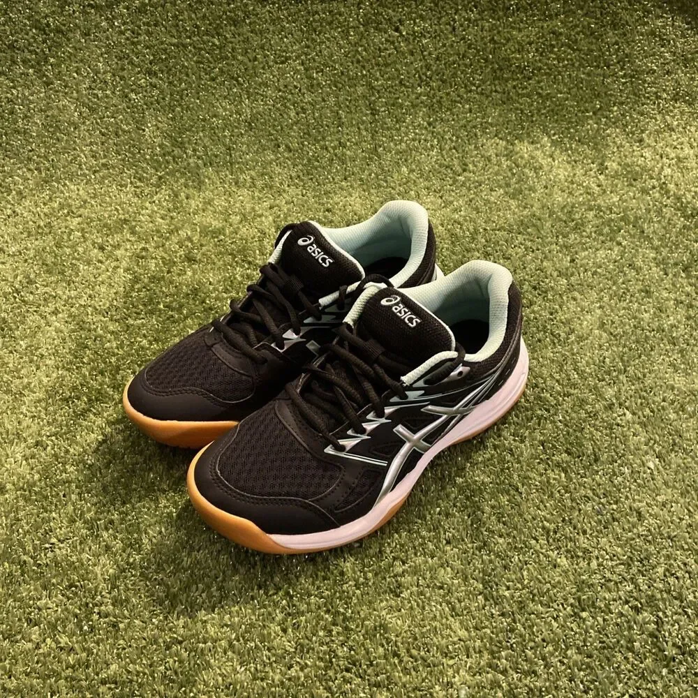 Asics Up Court 4 Women's Size 4.5 Shoes Black Mint Athletic Gym Sneakers